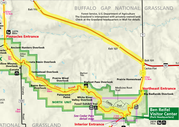 Badlands National Park Hiking Map Ride The Badlands National Park - American Sport Touring