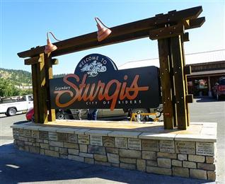 Welcome sign in Sturgis