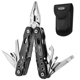Rovertac 12-in-1 multi-tool and black carrying pouch  