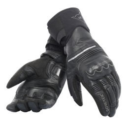Black dianese universe style gauntlet motorcycle gloves