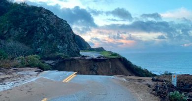 UPDATED: Mudslide at Big Sur Disrupts Tour Plans UPDATED: Mudslide at Big Sur Disrupts Tour Plans