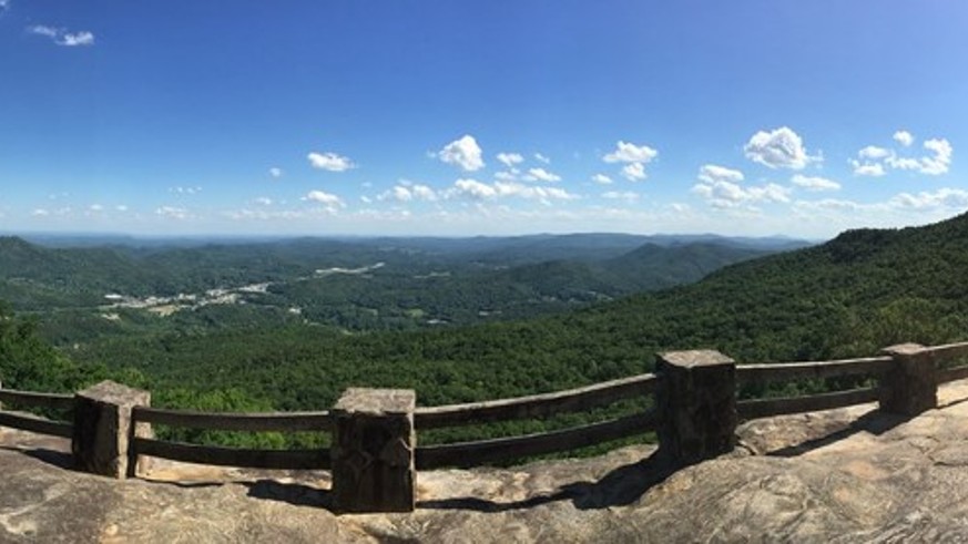 North Georgia mountains seen from an overlook.