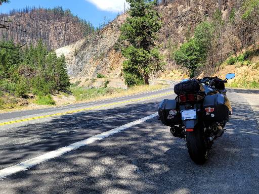 Motorcycle on CA-70