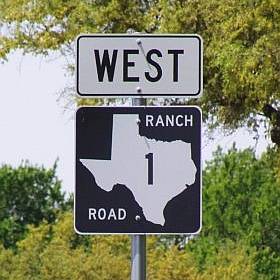 Ranch road sign