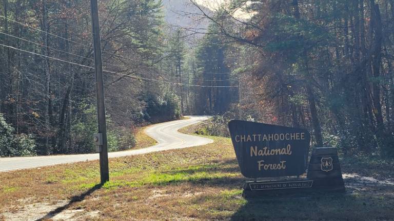 Chattahoochee National Forest entrance sign