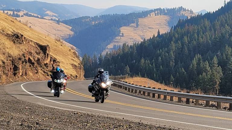 Motorcycles on Hells Canyon Scenic Byway