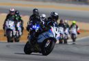 Motorcycle riders on racetrack
