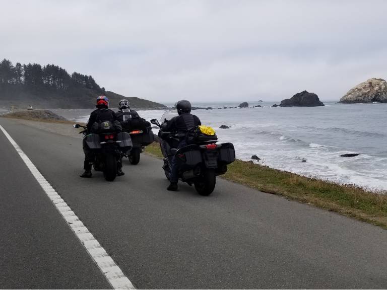 Riders on California Highway 1