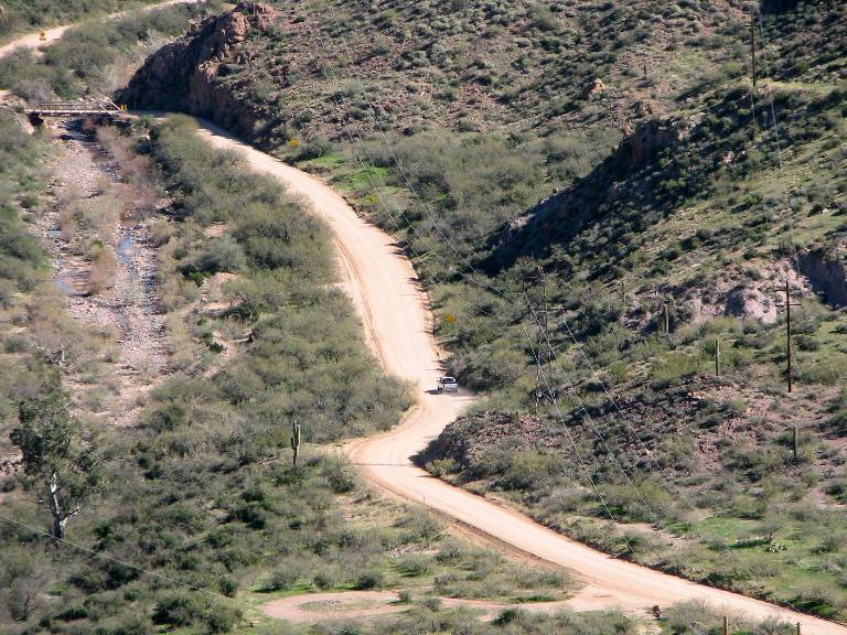 Unpaved road on the Apache Trail