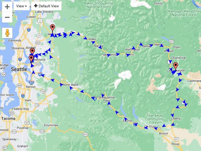 GPS Vehicle Finder route map