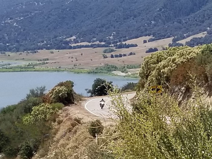 Rider on an open road