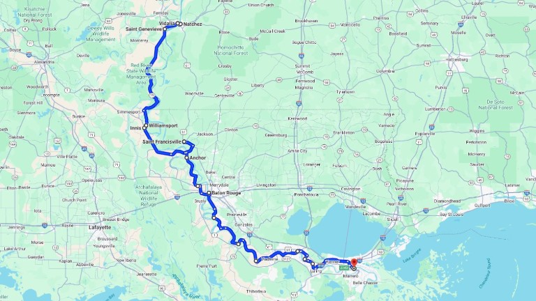 Great River Road route map