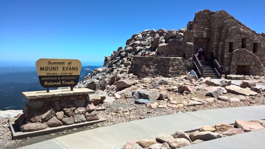 The summit of Mount Blue Sky, formerly Mount Evans