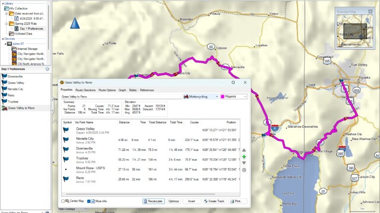 BaseCamp revised route details view.