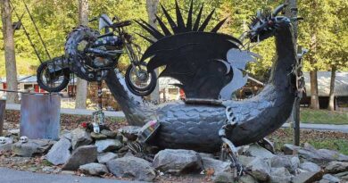 Dragon sculpture at Deals Gap NC