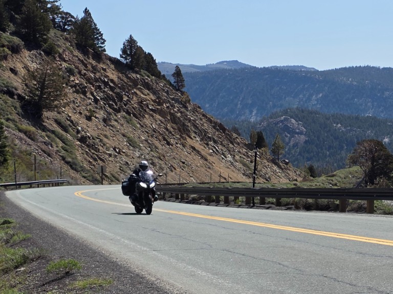 Lone rider on CA Hwy 88