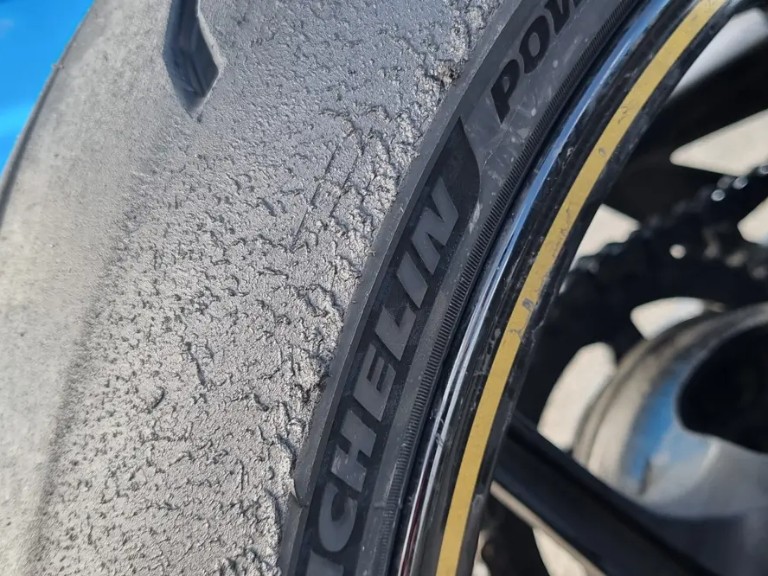Worn Michelin Power GP2 tire