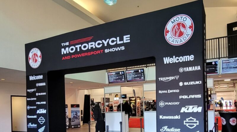 Entry arch welcomes motorcyclists to Moto Canada 2026