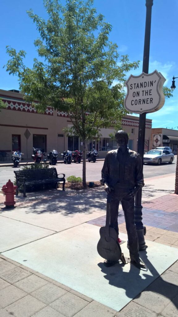 Monument to Jackson Browne on Route 66 in Winslow Arizona