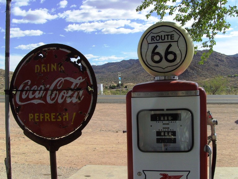 Bits of yesteryear - an old gas station in Arizona - found everywhere on historic Route 66