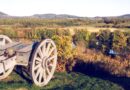 A cannon overlooks the Hudson Valley from the Great Redoubt at Saratoga National Historical Park