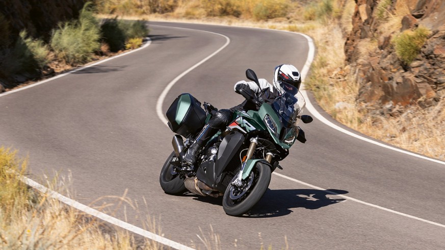 BMW S 1000 XR riding a winding road