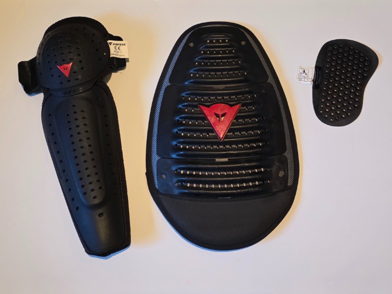 Example knee, back, and hip protectors