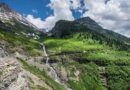 Going to the Sun Road blended into the mountainside.
