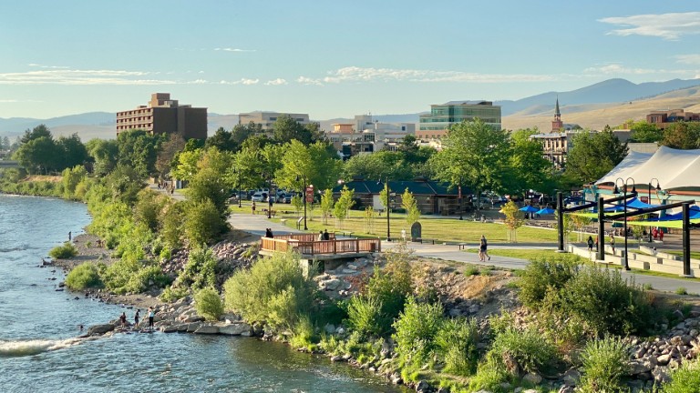 Caras Park near downtown Missoula Montana