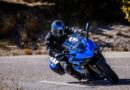 Suzuki GSX-S1000GT+ leaned into a corner