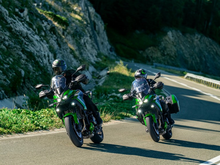 Kawasaki Versys 900 SE LT on a mountain road